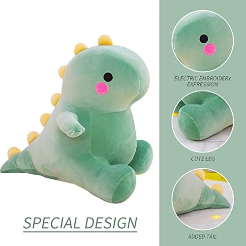 צעצועי קטיפה של דינוזאור FPYWO, חיות ממולאות של דינוזאור ירוקות, 9.8 אינץ 'דינוזאור קטיפה חמוד בובות דינו פלאוש רכות לילדים