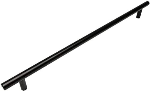 COSMAS 305-320FB חומרת ארון שחור שטוח חומרה סגנון יורו סגנון ידית משיכה-מרכזי חור בגודל 12-5/8 אינץ ', 15 באורך הכללי