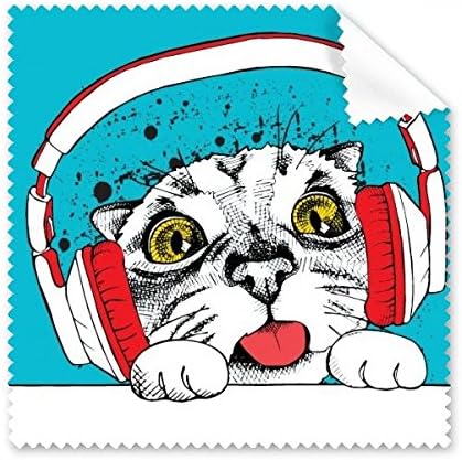 אדום אוזניות לבן חתול להגן על בעלי החיים חיות מחמד מאהב ניקוי בד טלפון מסך משקפיים מנקה 5 יחידות