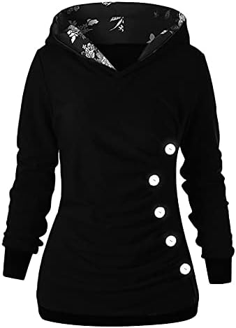 RMXEI מעילי נשים נשים חורפיות סוודר בצבע אחיד סוודר ברדס עם שרוול ארוך שרוול סוודר חולצות חולצות