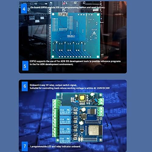 אספקת חשמל AC/DC ESP32 WIFI Bluetooth BLE מודול ממסר ארבעה כיוונים ESP32 לחדר לוח פיתוח